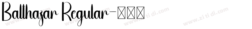 Balthazar Regular字体转换